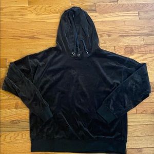 J crew velour hoodie sweatshirt